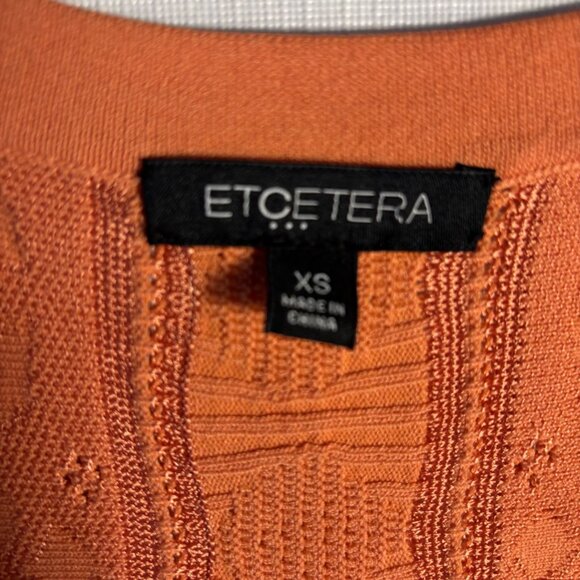 Etcetera XS Orange Knit Sleeveless Dress With Fit & Flare Design - Picture 7 of 11